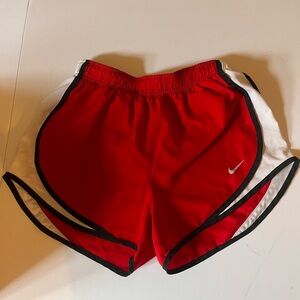 Nike Women’s Red Athletic Running Shorts with White Trim